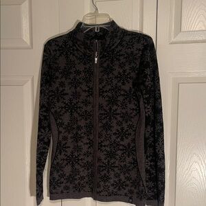 Neve Women's Black Snowflake Cardigan